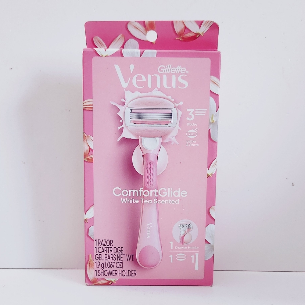 🐢2/$15 Gillette Venus Comfort Glide White Tea 3-Blade Razor + 2 Blade Refills